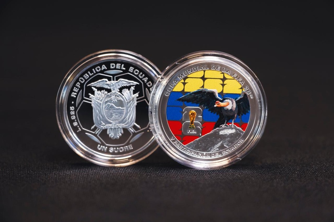 Banco Central presenta moneda conmemorativa por la quinta participación de Ecuador en el Mundial