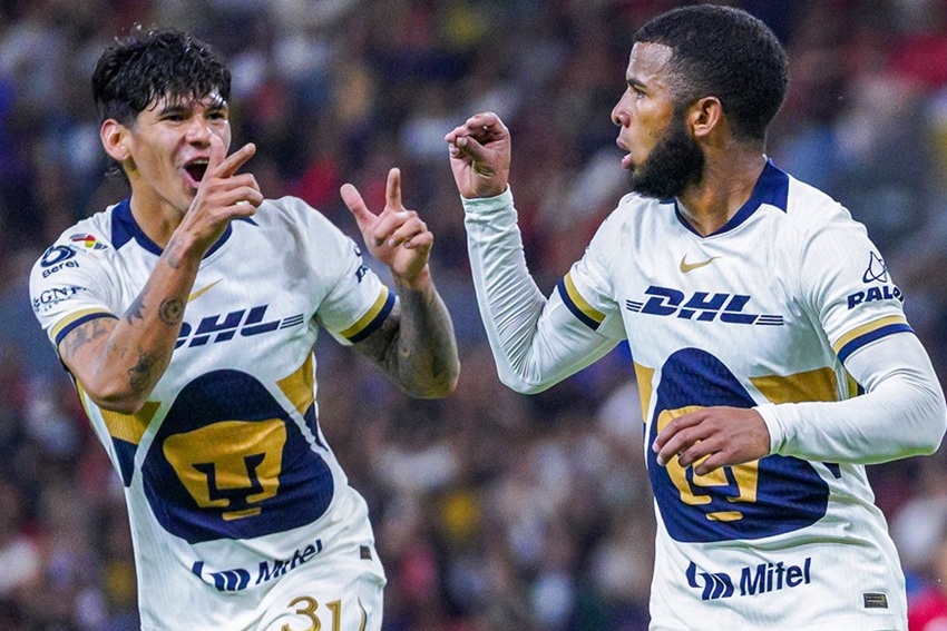 Pedro Vite marca un gol en el empate de Pumas ante Atlas