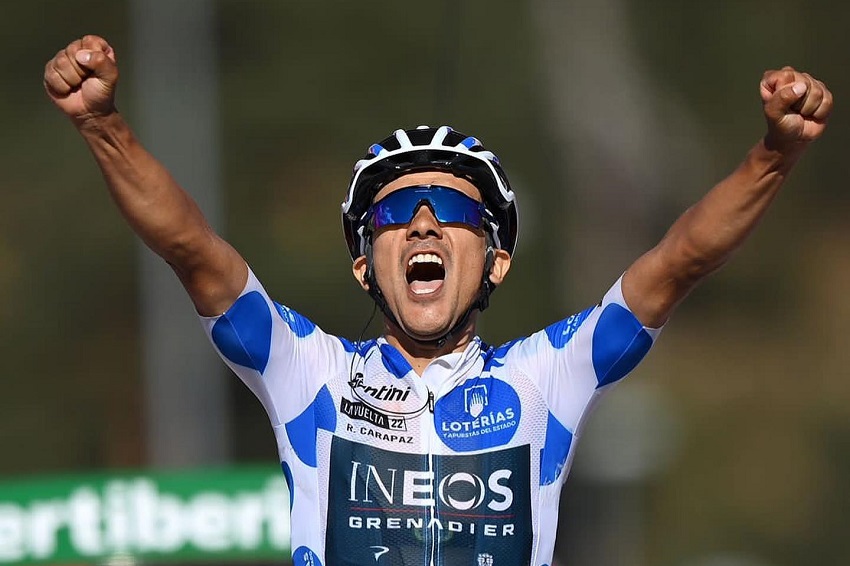 Richard Carapaz termina la Vuelta como el rey de la montaña; Remco Evenepoel, campeón