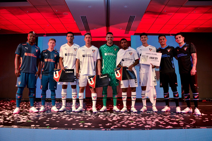 Liga de Quito presenta sus uniformes para disputar la temporada 2024