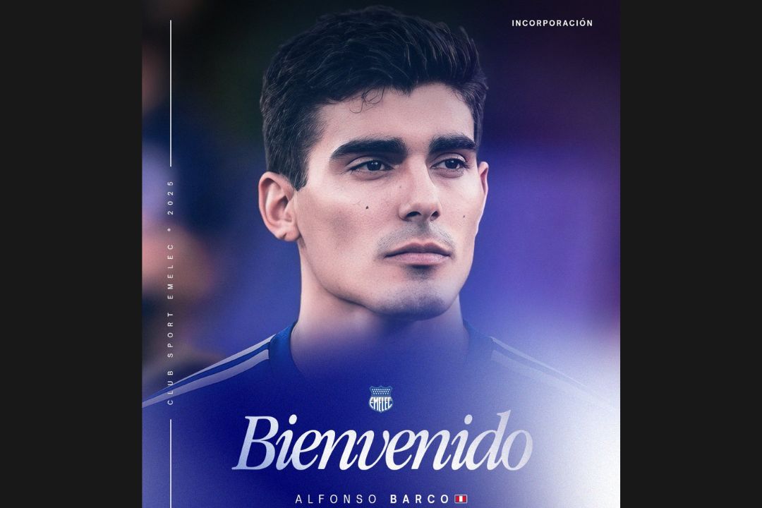 Emelec oficializa la contratación del volante peruano Alfonso Barco