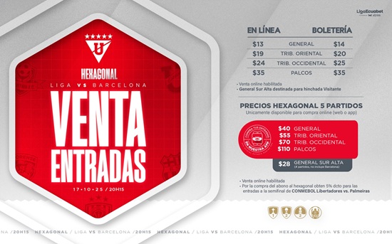 Liga precios Barcelona hexagonal LigaPro