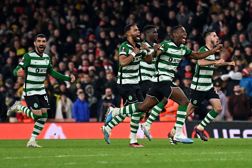 Sporting Lisboa vence en penales a Arsenal y da el golpe al instalarse en cuartos