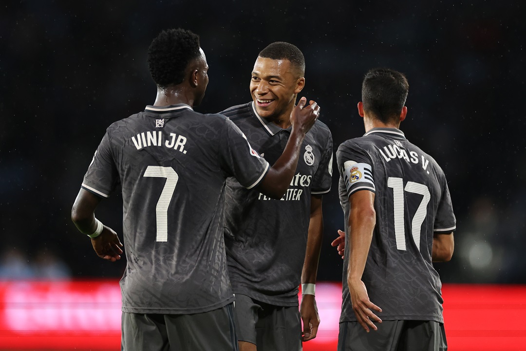Real Madrid supera al Celta con goles de Kylian Mbappé y Vinícius