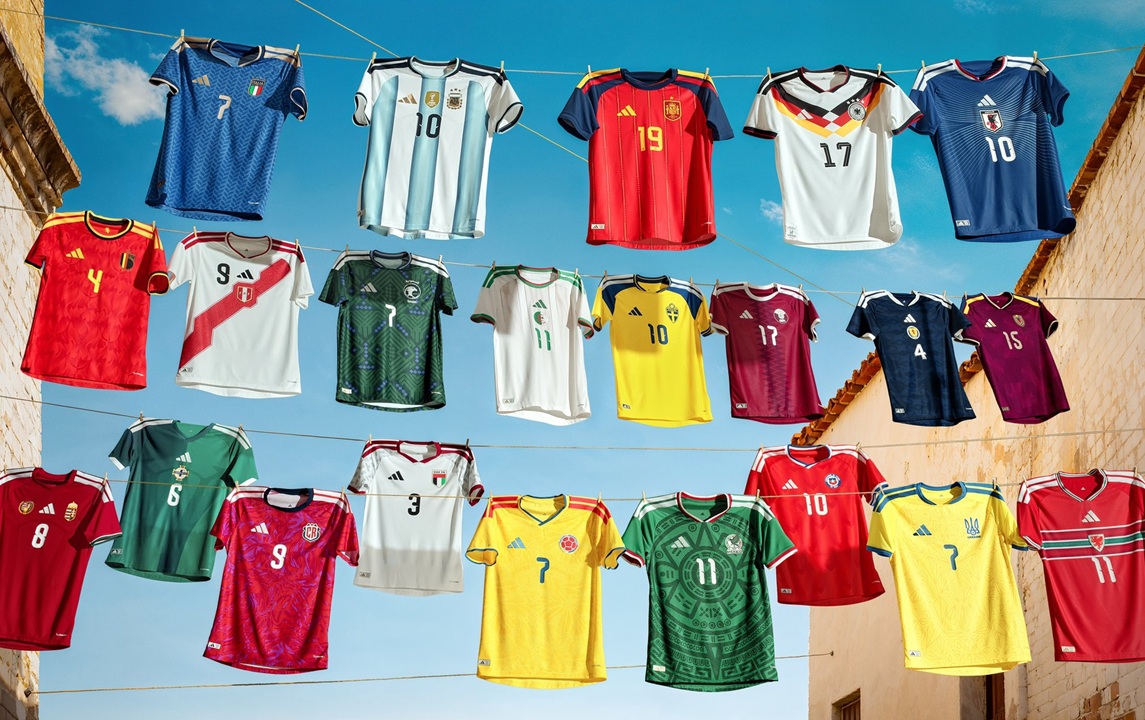 adidas revela las camisetas oficiales de 22 selecciones previo al Mundial 2026
