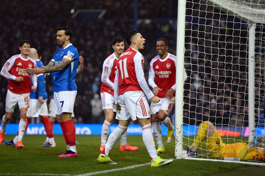 Arsenal, sin Piero Hincapié, vence con autoridad al Portsmouth y clasifica en la FA Cup