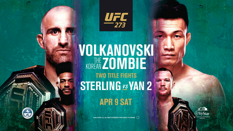 UFC 273: cartelera, horarios y canales de TV para ver en vivo