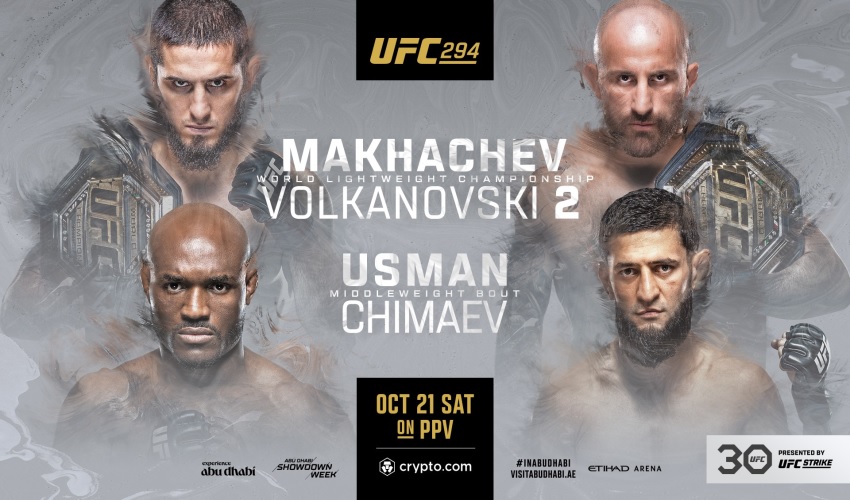 Islam Makhachev vs. Alexander Volkanovski 2: cartelera, horarios, canales y plataformas de streaming para ver en vivo el UFC 294